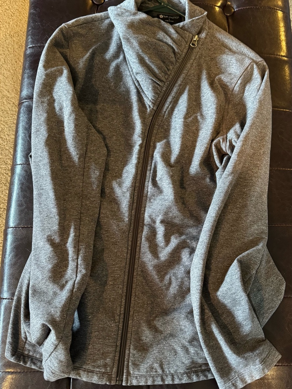 Tuff Athletics Heather Gray Zip-Up Pullover